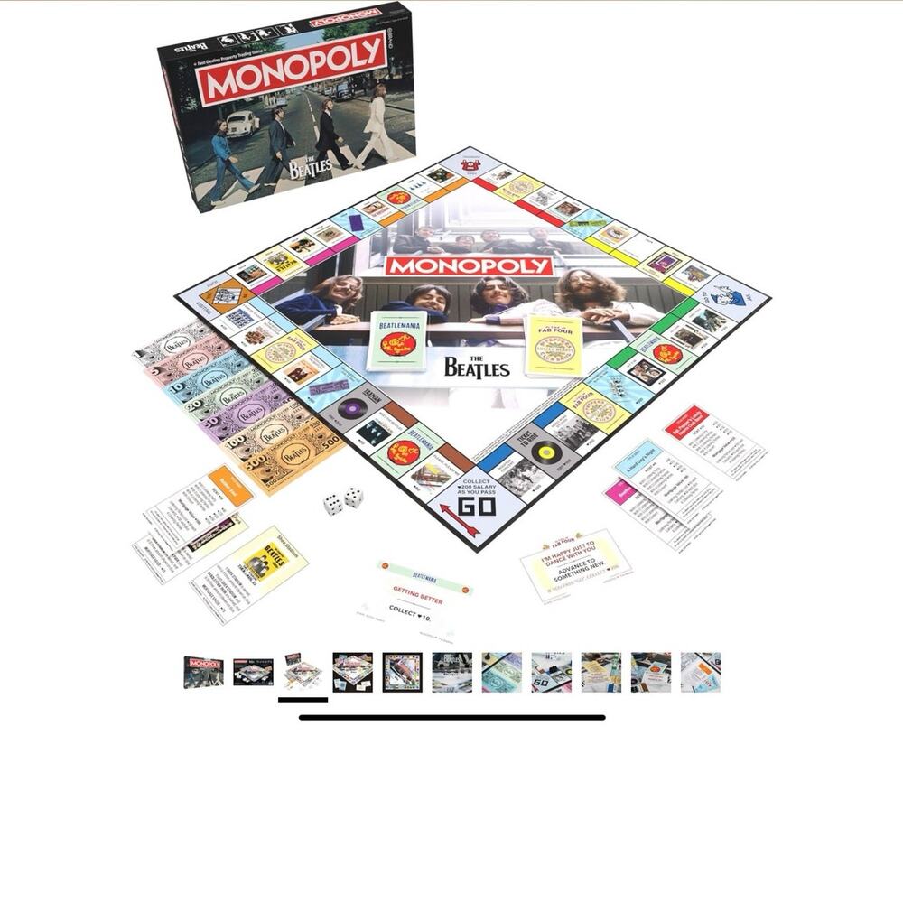 Monopoly The Beatles 2024 Collectible Ed. Game Based on Rock Band Factory Sealed
